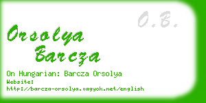 orsolya barcza business card